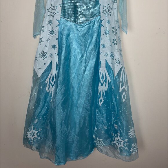 Elegant Disney Princess Elsa Blue Costume Dress Size M(7-8) - Picture 2 of 9
